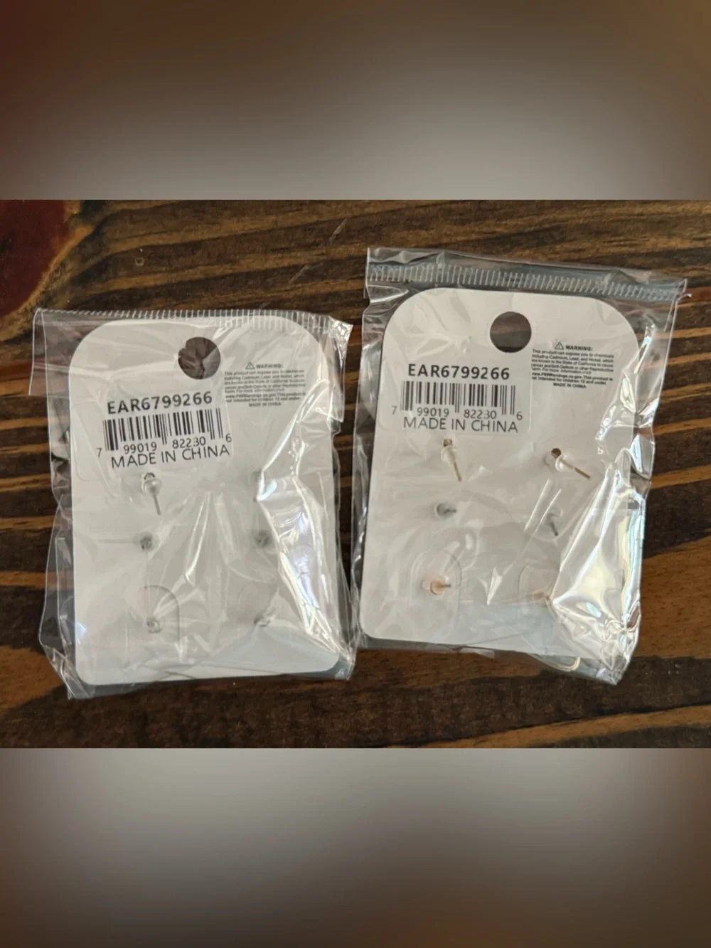 Gold and Silver Heart Earring Set - 12 Pairs